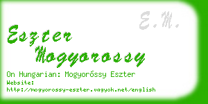 eszter mogyorossy business card